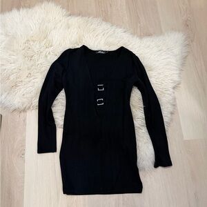 Motel Rocks Black Cut-Out Mini Dress